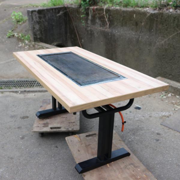 送料無料】ガス式 鉄板焼テーブル 洋卓 YBGS-9036 LP お好み焼き