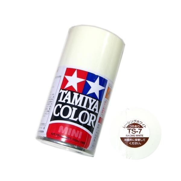 タミヤ カラー MINI スプレー塗料 (TS-7) レーシングホワイト つやあり