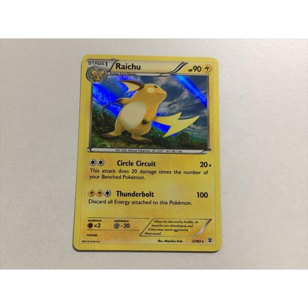 U283【ポケモン カード】 英語版 Raicyu ライチュウ 27/83 キラ : E