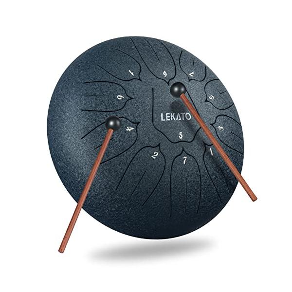 スリットドラム スチールタングドラム 11音 10インチ LEKATO 金属