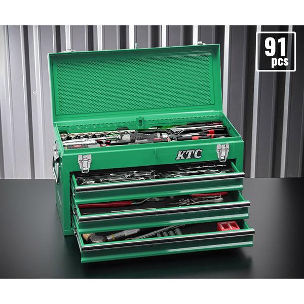 KTC KTC 9.5sq. 91点工具セット マラカイトグリーン SK39120XMLGREM
