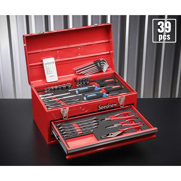 SEEDNEW シーズニュー 9.5sq. ツールセット 39点（レッド） S-39313