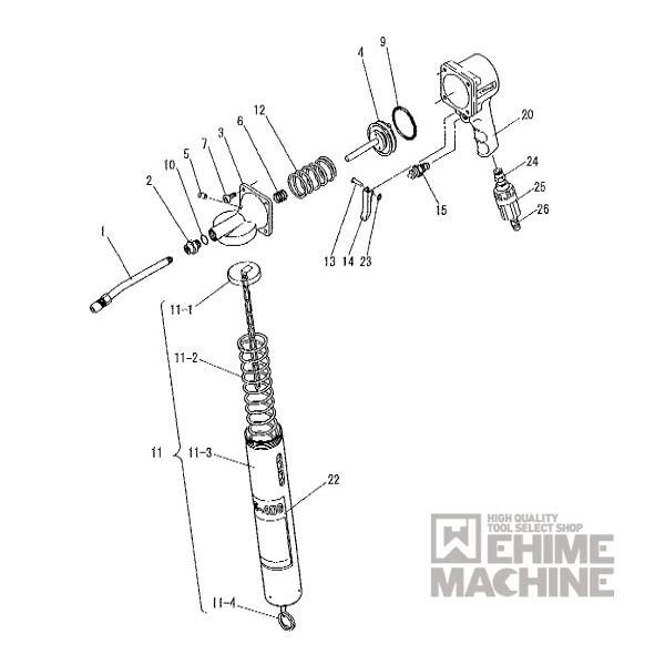 部品・代引き不可] YAMADA オートグリスマシンガン用パーツ【本体
