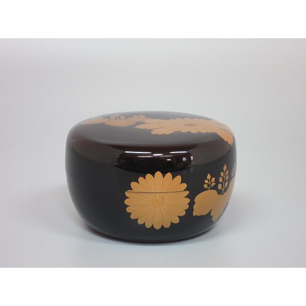 菊桐蒔絵黒平棗 輪島塗 田中勝月造 桐箱 : 茶道具商 越中屋 - 通販