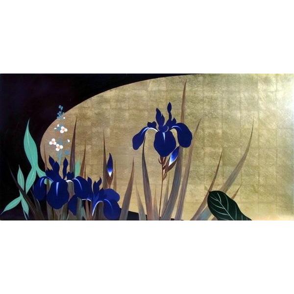 漆絵 酒井抱一の名作_四季花鳥図・部分 NH137 : 絵画制作専門