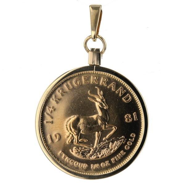 値下げ K18YG K22YG イエローゴールド ペンダントトップ クルーガー