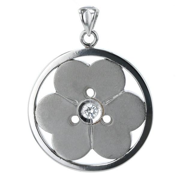 Pt850 プラチナ ネックレス ペンダントトップ ダイヤモンド 0.17ct