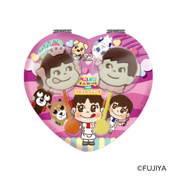 不二家（FUJIYA） 公式 コロコロフレンズ ハートミラー 2本ペコポコ