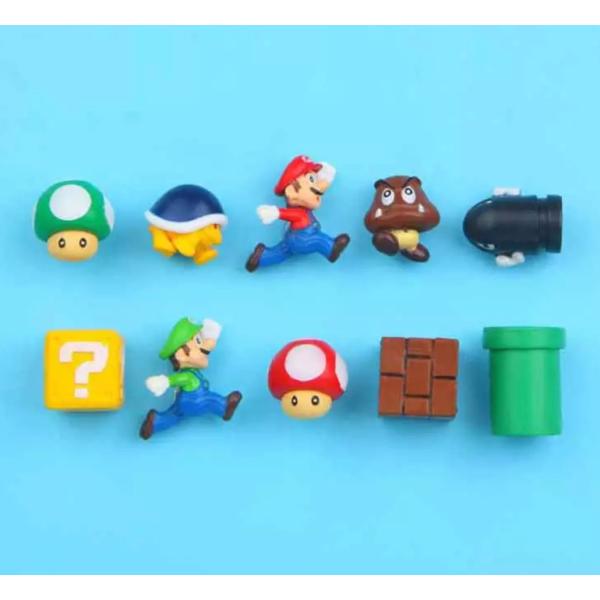 ギフトラッピング付き♪♪スーパーマリオブラザーズ磁石マグネット10個