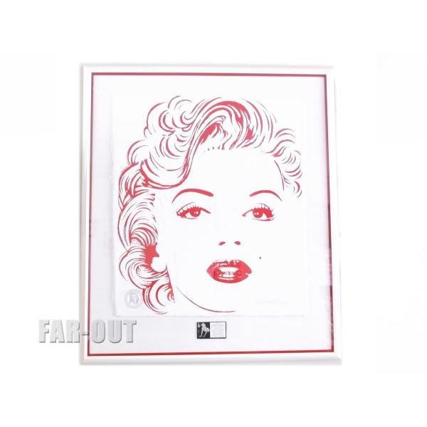 マリリン・モンロー 手形足型入り 立体版画 シルクスクリーン