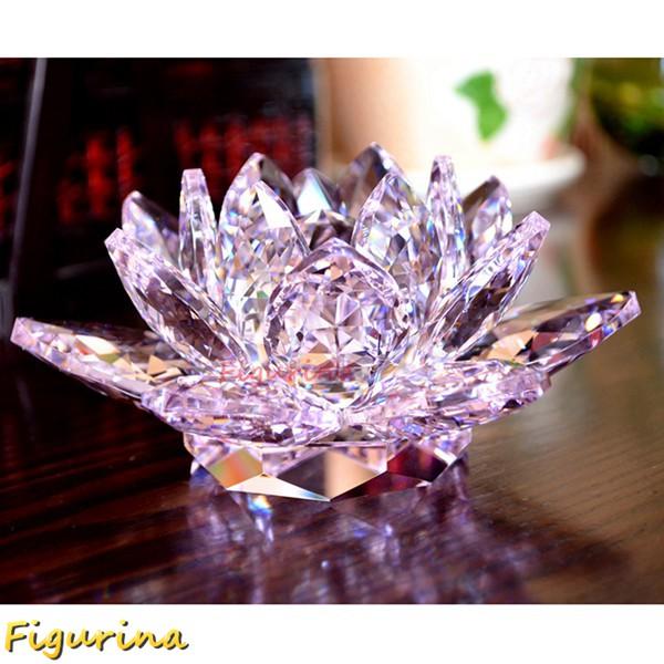 蓮の花 クリスタル ガラス 置物 ヒーリング インテリア ハス