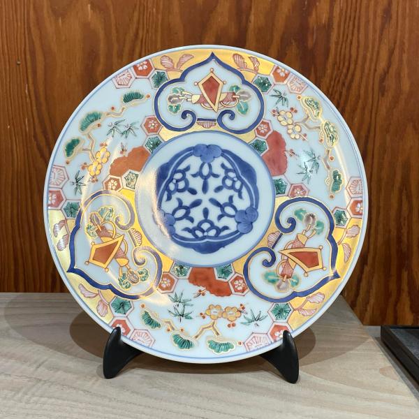 有田焼 プレート 金襴手古伊万里松竹梅9寸平皿【福珠窯（有田焼窯元