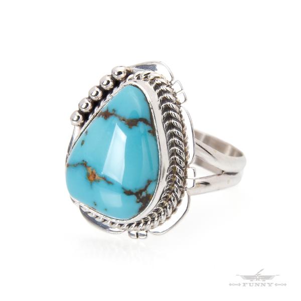 Indian Jewelry FUNNY公式ストア ナバホ族 ターコイズ リング [16号