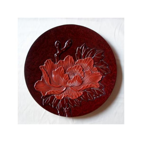 鎌倉彫 平 皿 八寸 牡丹 朱入り : 鎌倉彫廣堂 - 通販 - Yahoo!ショッピング