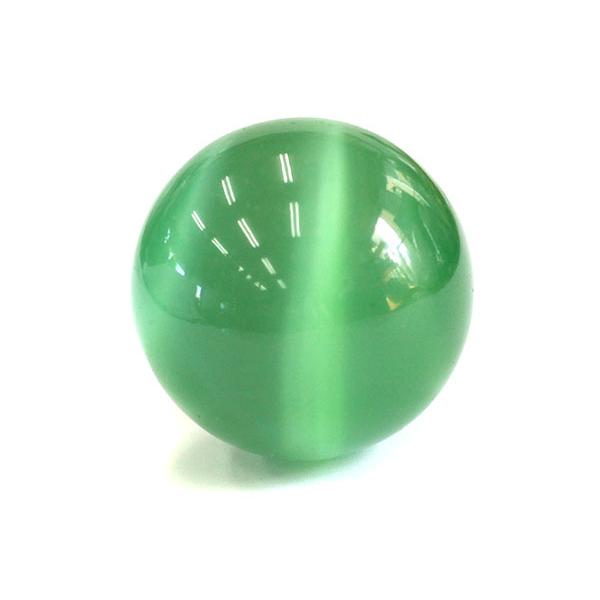 丸玉 キャッツアイ グリーン 猫目石 人工石 置珠 開運グッズ