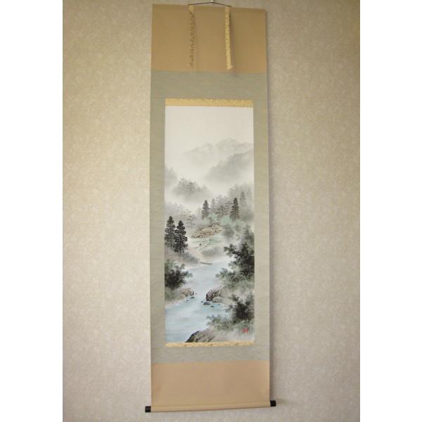 掛け軸 掛軸 彩色山水 太田瑛弥 (特殊工芸作品・新品) : 掛け軸の専門