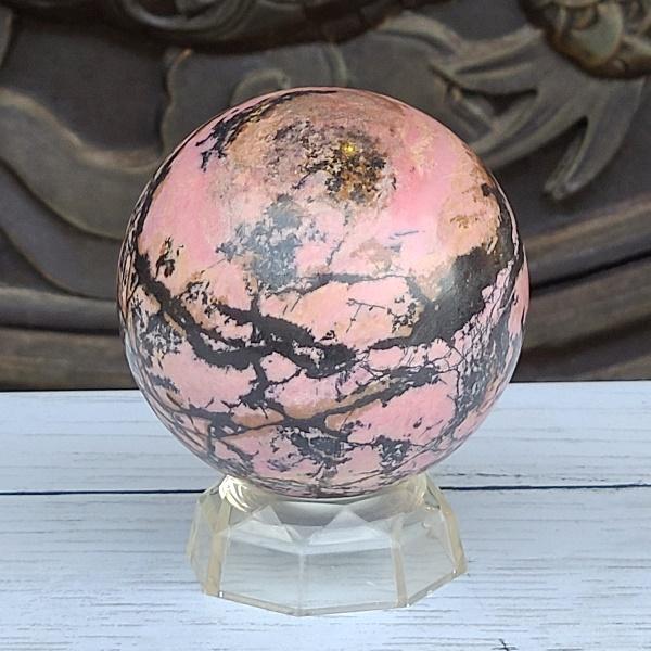 ロードナイト 丸玉 バラ輝石 原石 石 天然石 パワーストーン ピンク色