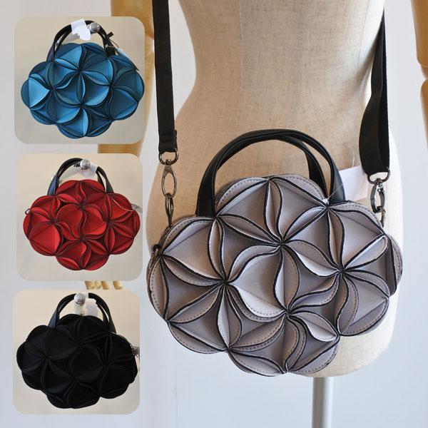 miooggi ネオプレン3Dフラワーブーケ2WAYバッグ ミニトート 軽量