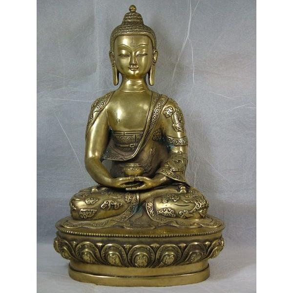 チベット神 銅製仏像「釈迦牟尼仏」315mm : 龍香堂ストア - 通販