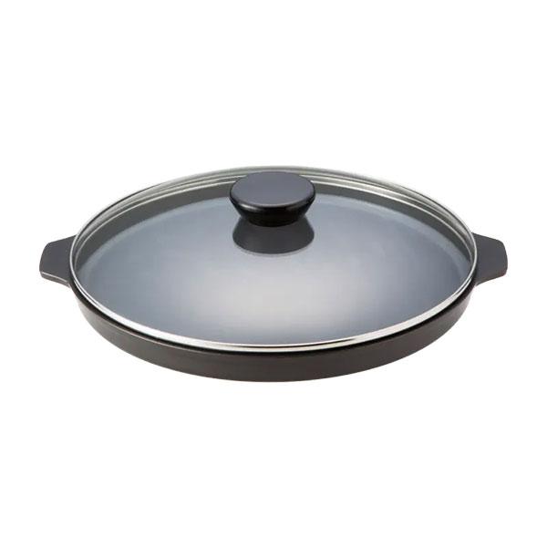 MFG 遠赤外線 焼物プレート 32cm 強化硝子蓋付 スーパーラジエント