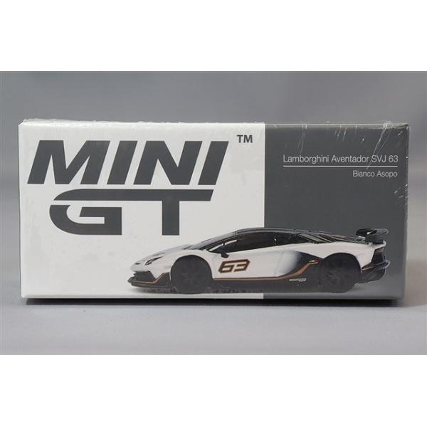 TSM ミニGT 1/64 ランボルギーニ アヴェンタドール SVJ 63 ビアンコ