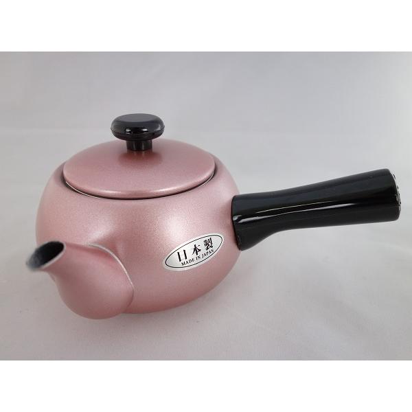 即納/ 急須 横手 日本製 ライムカラー急須 0.6L サーモンピンク 藤田