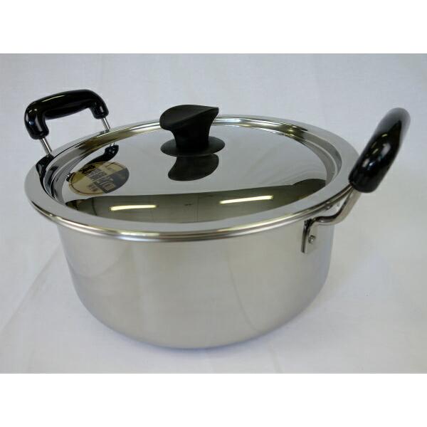 ステンレス プロ用 煮込み鍋 24cm IH対応 お玉・箸が置ける便利な取手