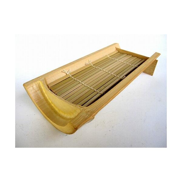 青竹 竹製 料理皿 一節皿 スノコ付 （国産） 30-304 : 昭和のレトロ