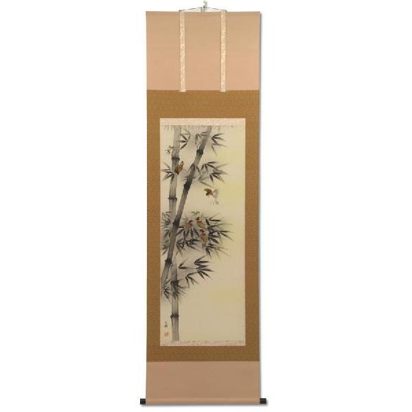 2/18〜2/25☆ポイント2倍！】掛軸 掛け軸 竹に雀 横田玉瑛作 : 人形と