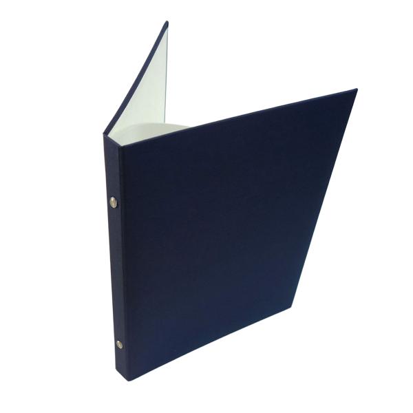 京都マルタヤ 【A4 紺上質布クリアブック+40枚収納】中袋20枚 重要書類