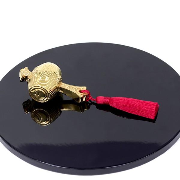 置物 (黄銅製) 上質鍍金 ゴールド色 打ち出の小槌・こづち 大 : 京都