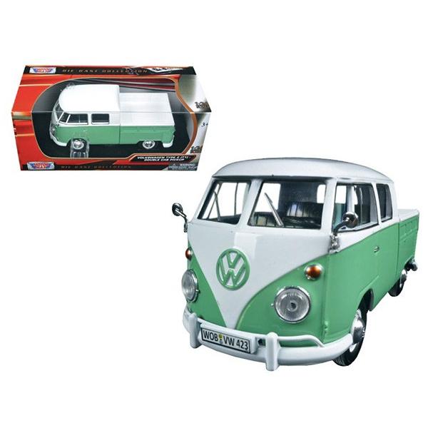 ミニカー 1/24 MOTORMAX VW ワーゲンバス ダブルキャブ ピックアップ