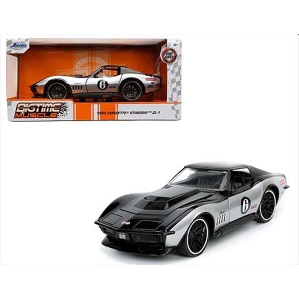 ミニカー 1/24 JadaTOYS 1969 コルベット・スティングレー ZL-1 銀