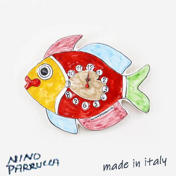 時計 壁掛け おしゃれ イタリア 魚 ニーノ パルッカ イタリア製