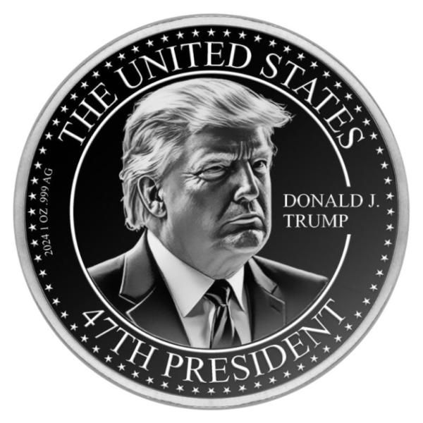 2024年 アメリカ トランプ大統領銀メダル シルバーコイン 「ドナルド