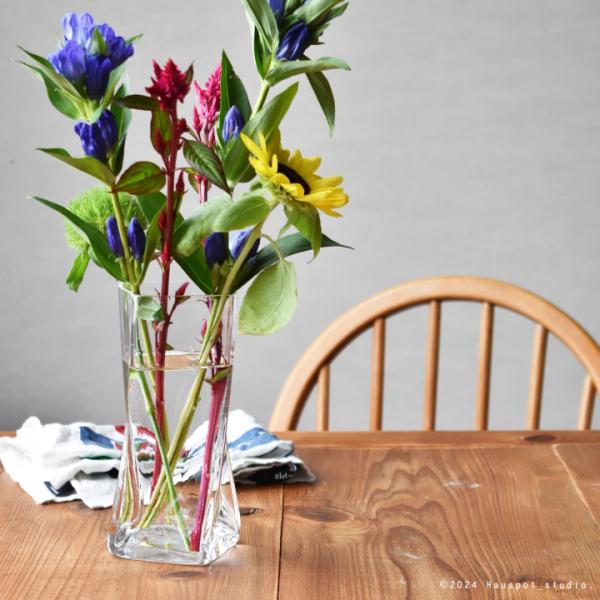 フラワーベース スガハラガラス Sghr ヘレン 四角花器 花瓶 ナチュラル