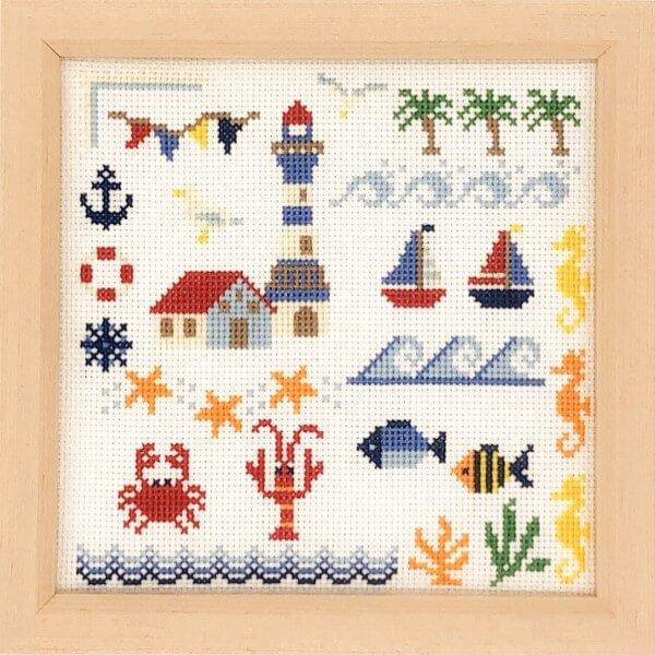 クロスステッチ キット 季節を詰め込んだクロスステッチサンプラー 夏