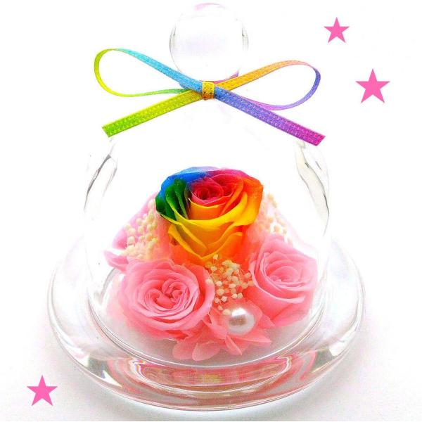 フラワーマーケット花由 【高級プリザーブドフラワー】レインボー