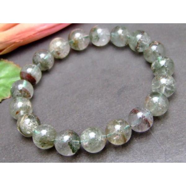 天然石 パワーストーン 58252 ファントム ガーデンクォーツ 水晶 11mm