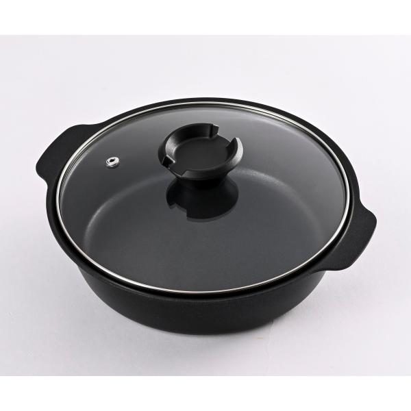 イシガキ産業 ジュニアマルチ鍋 ガラス蓋付き F-1504 ガラス蓋付アルミ