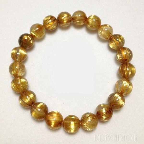 キャッツアイルチルクォーツブレスレット10mm玉 /パワーストーン