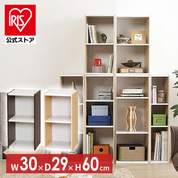 IRIS OHYAMA（アイリスオーヤマ） カラーボックス 2段 収納 スリム