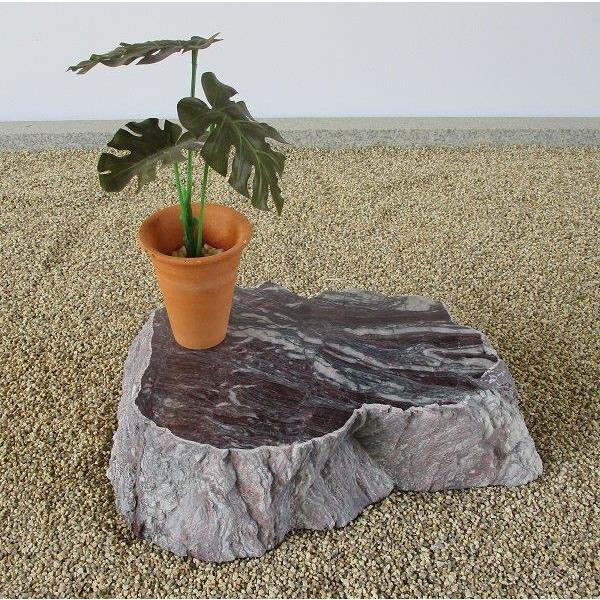 YT-107 伊予紅ホワイト石 花台 石 石製 庭石 飾り石 物置石 石の置物