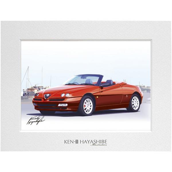アルファロメオ（ALFA ROMEO） Spider(916) イラストレーション by林部