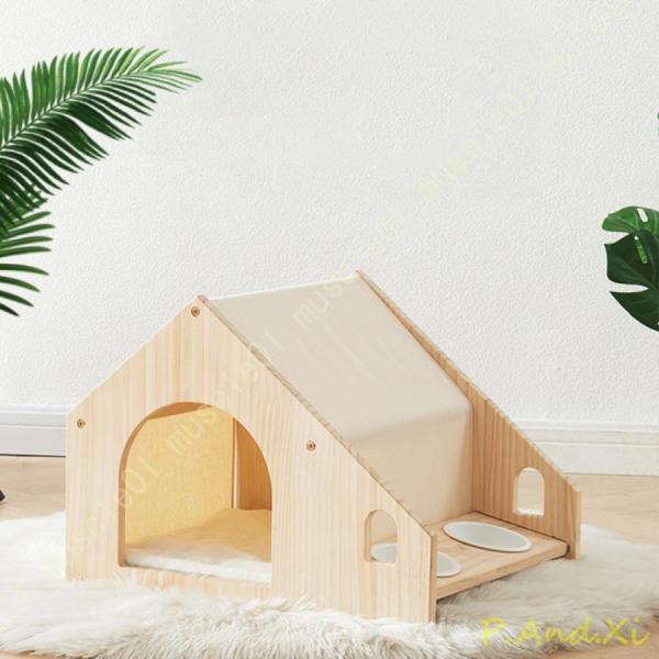 ドッグハウス 木製 ペットハウス 夏用 屋外用犬小屋 室内用 猫舍 猫の