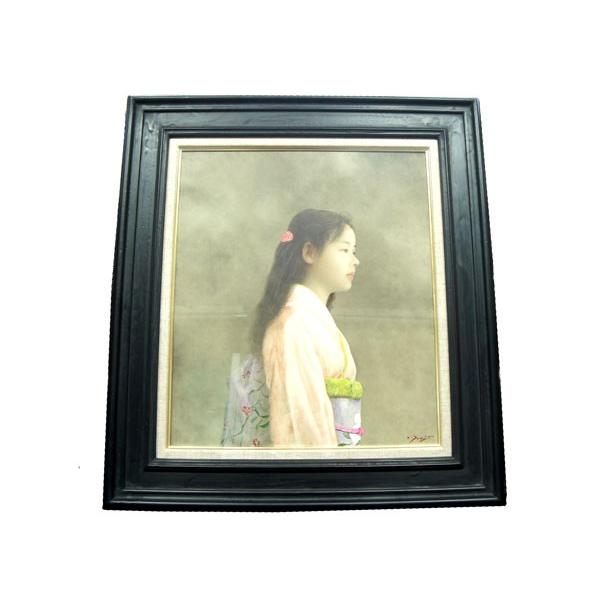 中古 藤井勉 油絵 深い刻 10号 額付き : オバタ質店オンラインストアYS