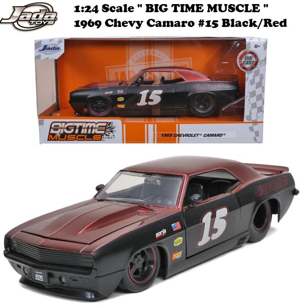 ジャダトイズ ミニカー 1969 シボレー カマロ 1/24スケール ブラック