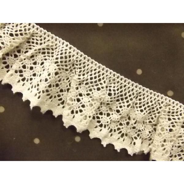 手芸 トーションレース フリルレース 幅広 麻レース 1m〜 【日本製】LP