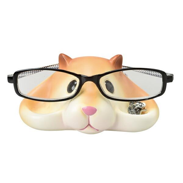 メガネスタンド ハムスター アクセサリートレー 収納 （ メガネ 眼鏡