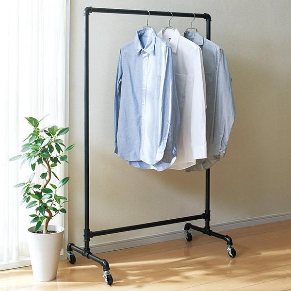 ハンガーラック 幅90cm インダストリアル コートハンガー キャスター